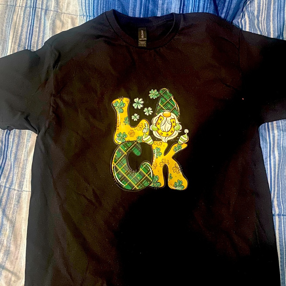 Black and Green Short Sleeve Tee with Bold Graphic